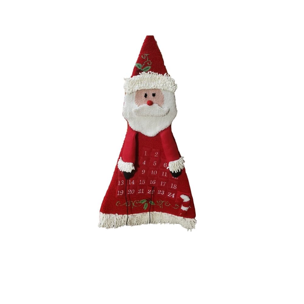 Christmas Santa 24" Advent Calendar Thick Loomed Fabric
